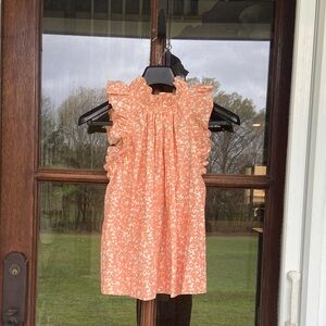 Ulla Johnson sleeveless mock neck ruffle shirt. Size  0 (XS)